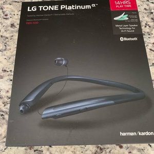 LG TONE Platinum headphones. Retractable earbuds. Quality Bluetooth headset.
